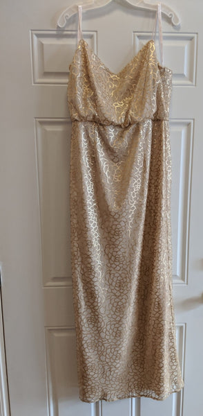 Gold sequin dress david's cheap bridal