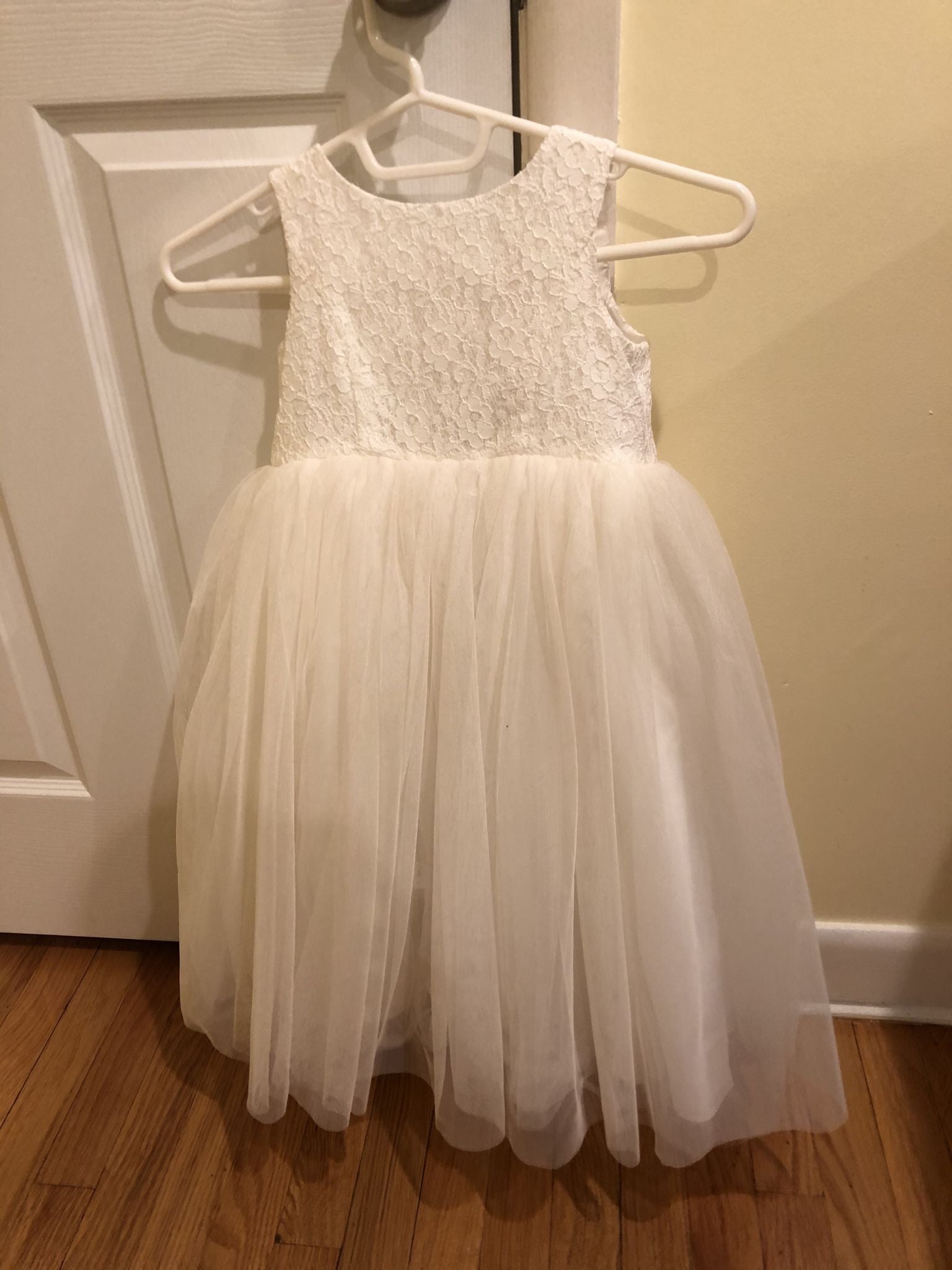 Lace and Mesh Tank Flower Girl Dress