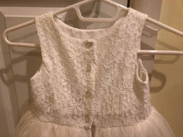 Lace and Mesh Tank Flower Girl Dress