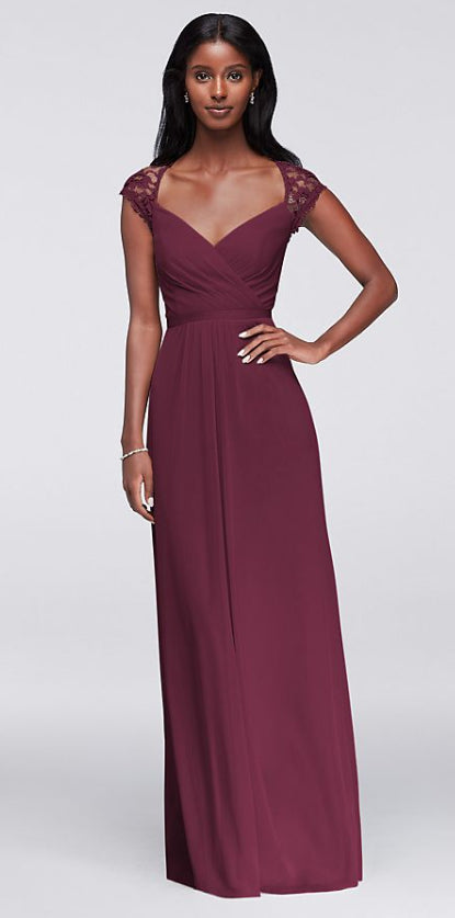 david s bridal maroon dress