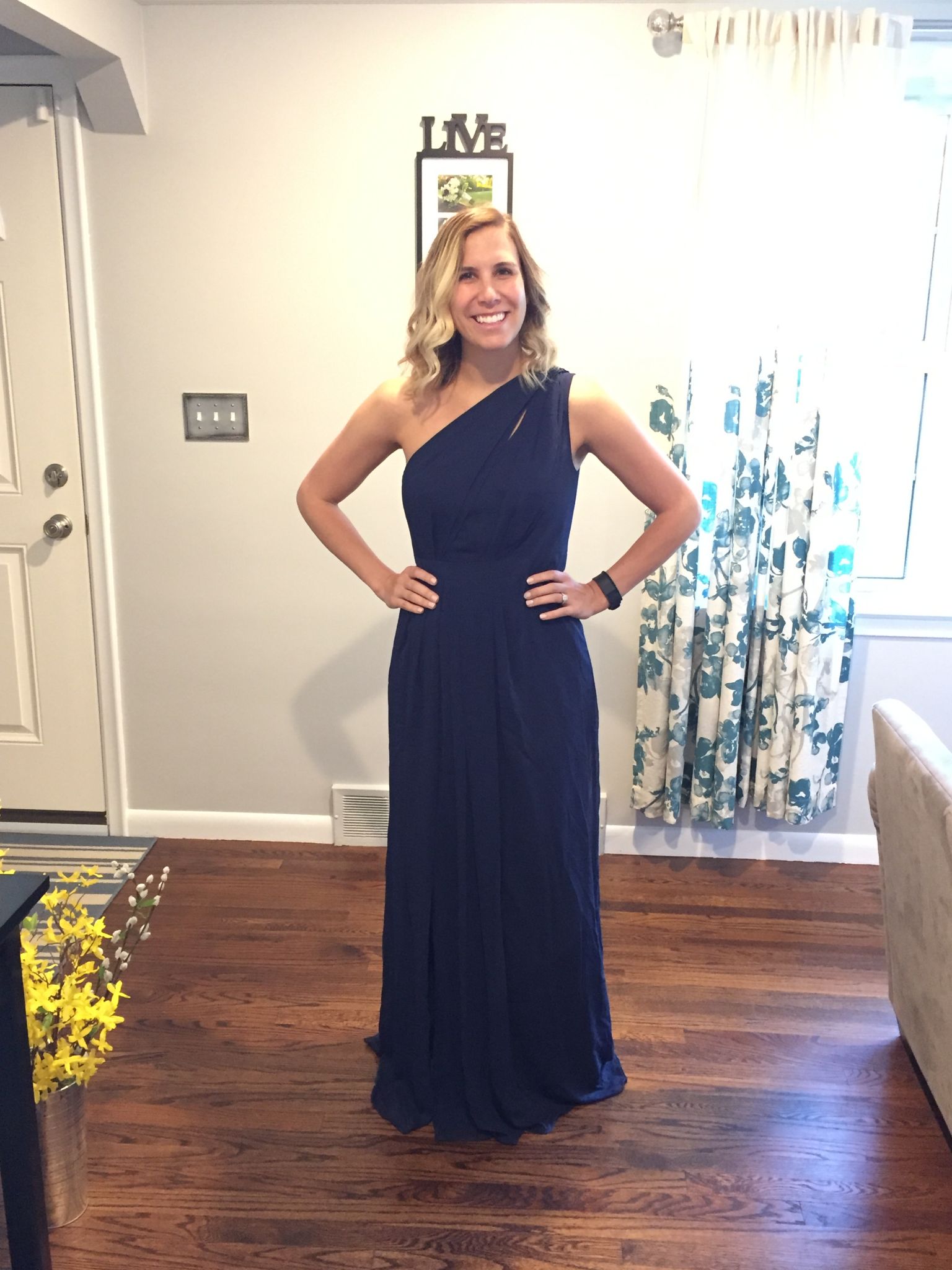 David bridal navy outlet blue dress