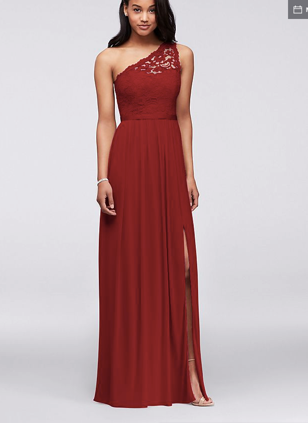 David's bridal red outlet bridesmaid dresses