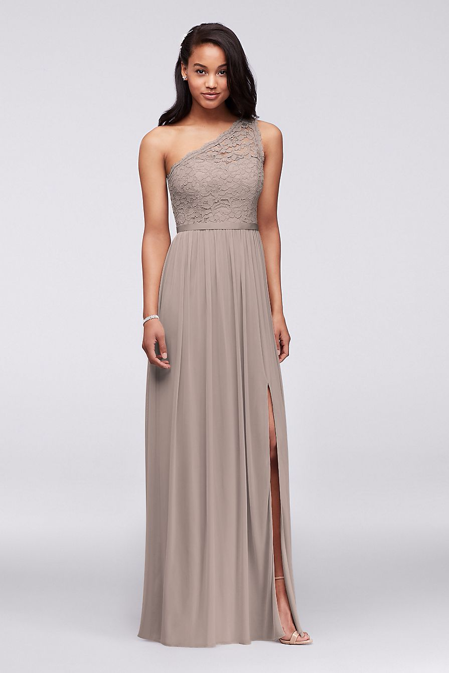 David's bridal deals one shoulder lace