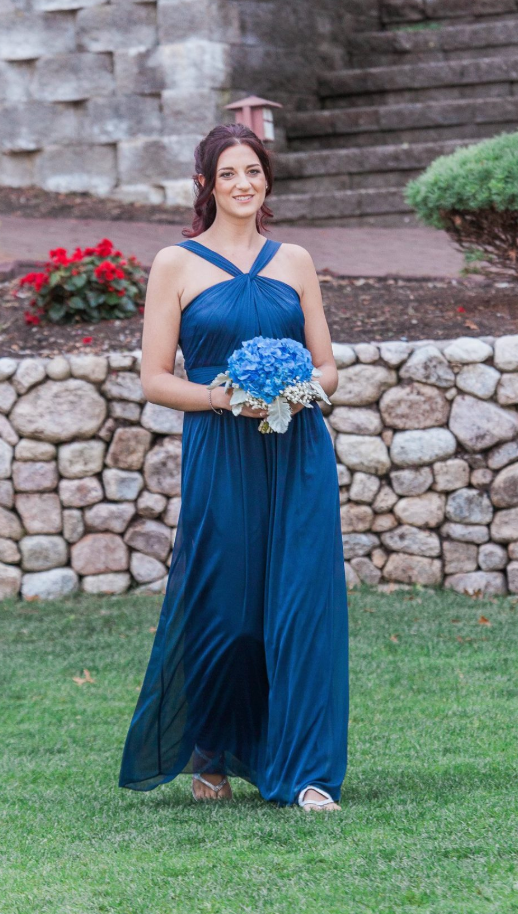 Royal blue bridesmaid dresses cheap david's bridal