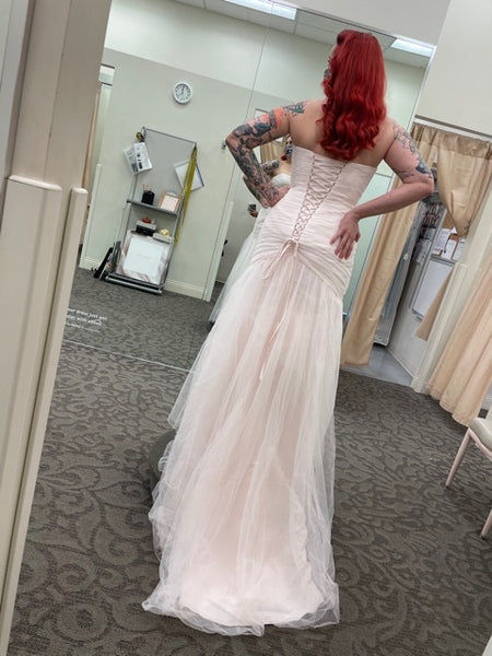 Whisper pink wedding dress sale