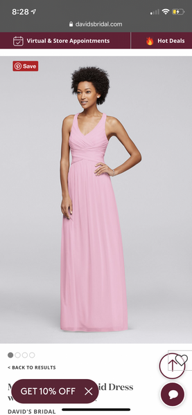 Mesh long bridesmaid dress with sale crisscross back