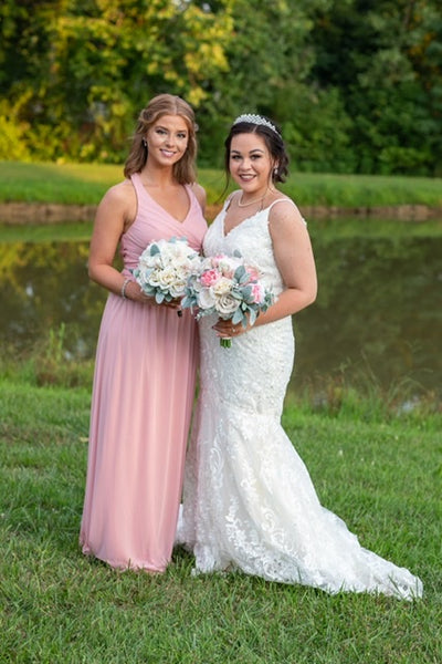 David's bridal criss cross bridesmaid outlet dress