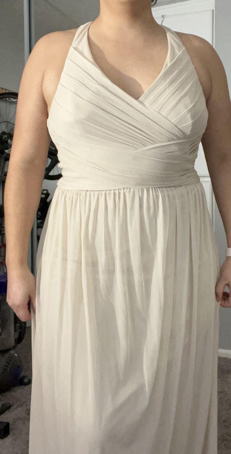 David's bridal cross sale back bridesmaid dress