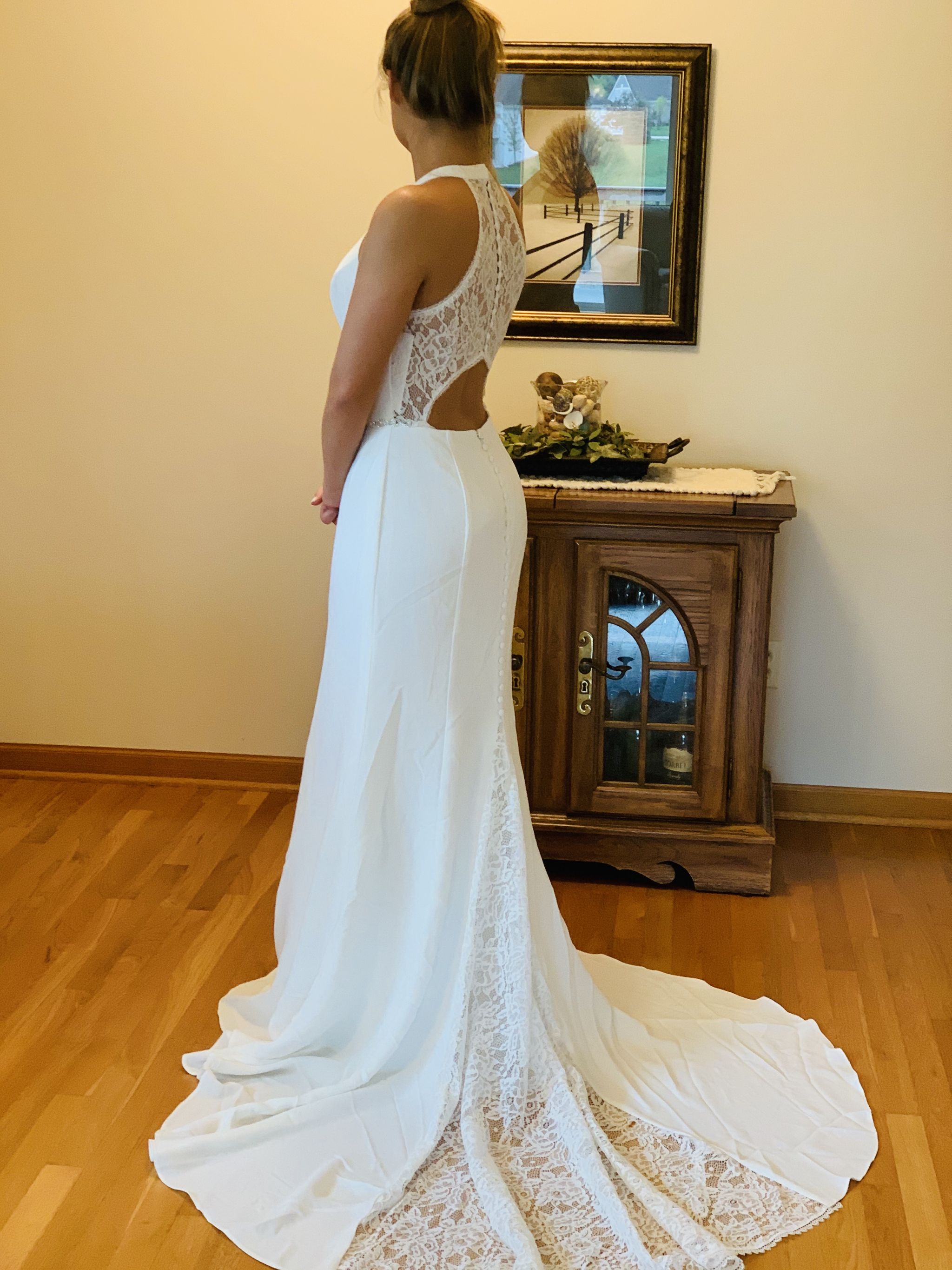 David s Bridal Open Back Dress