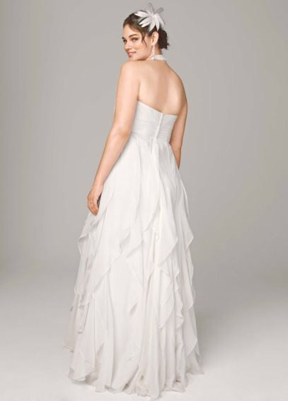 David s Bridal Chiffon Halter