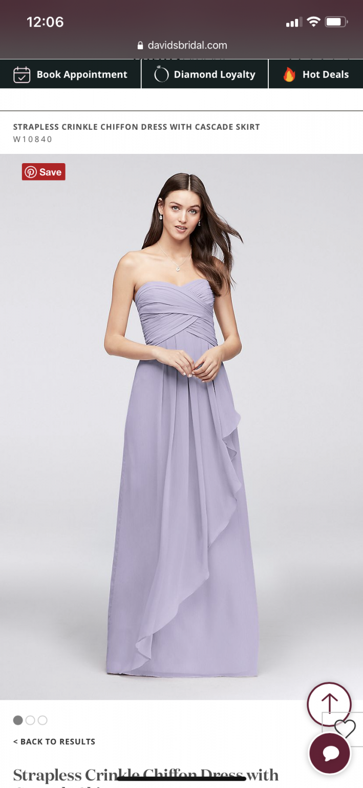 chiffon dress davids bridal