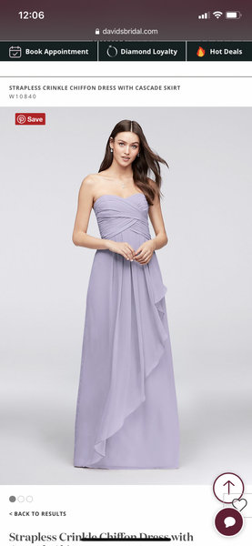 Strapless crinkle chiffon dress with cascade skirt sale