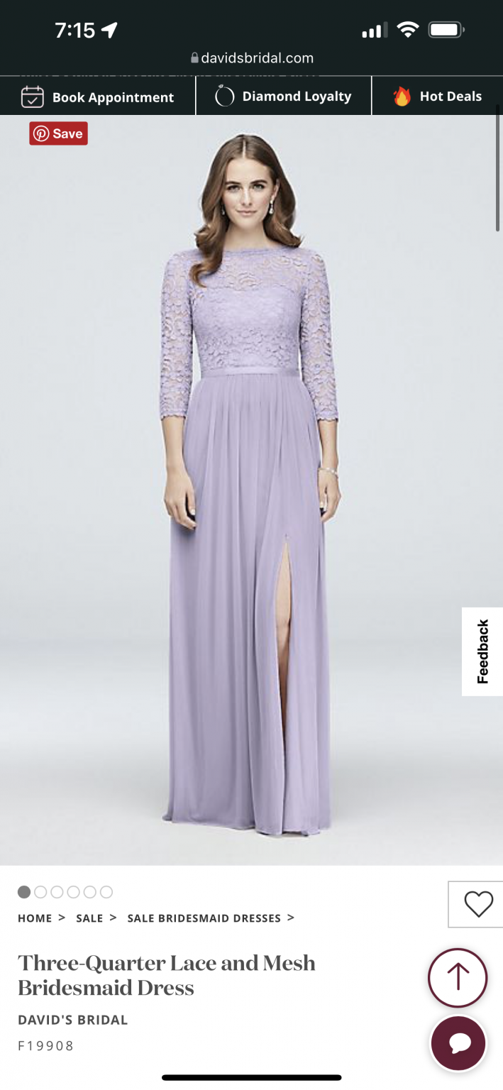 David's bridal clearance on sale bridesmaid