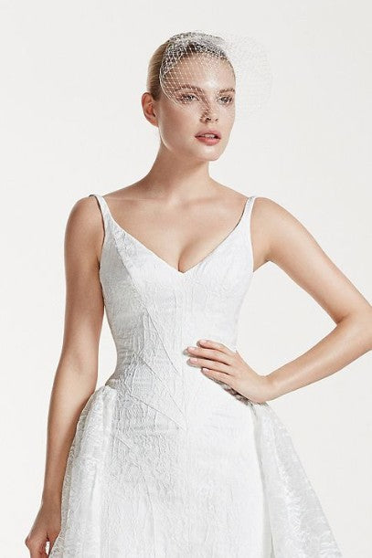 David's Bridal Truly Zac Posen Tank Bonded Lace Wedding Dress