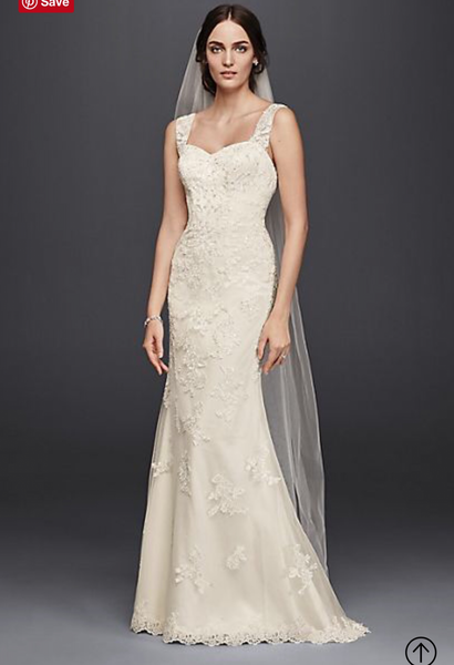 Trumpet Wedding Dress with Tank Straps