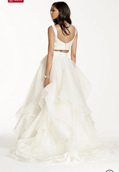 David's bridal two hot sale piece dress