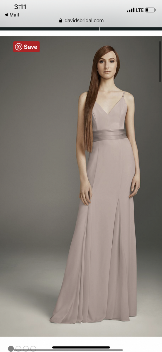 David's bridal outlet grey bridesmaid dress