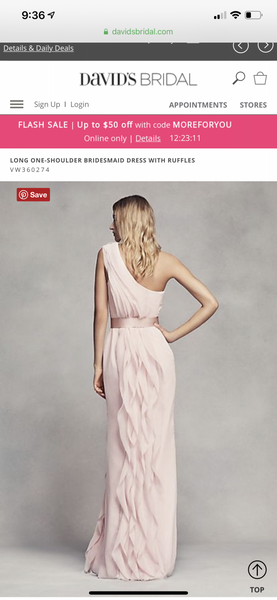 David's bridal vera wang one shoulder sale