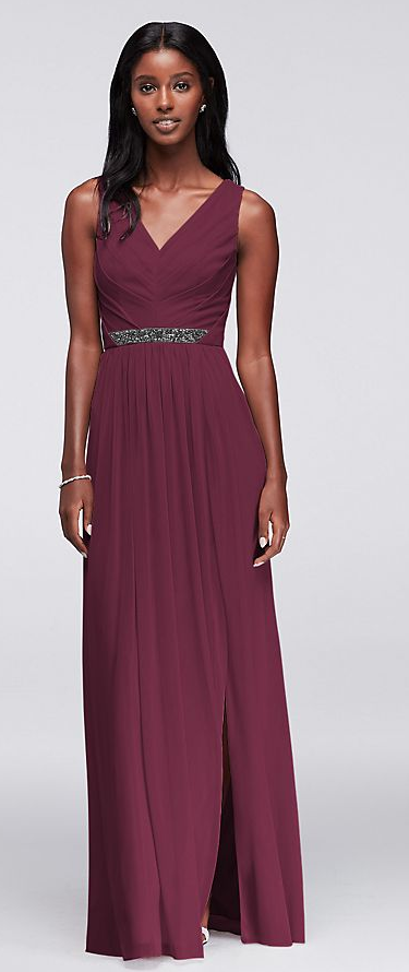 David's bridal maroon sale bridesmaid dresses