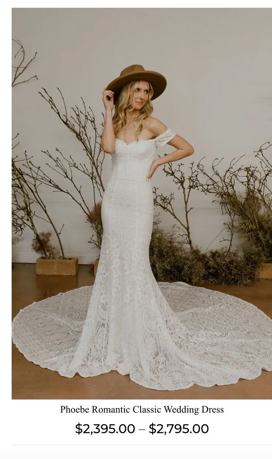 Dreamers & Lovers Pheobe Classis Romantic Wedding Dress - Never Won, Tag still on