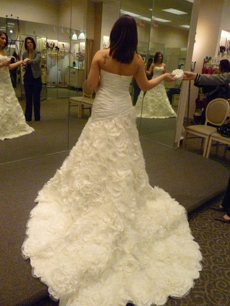 Wedding Dress with Rosette Skirt