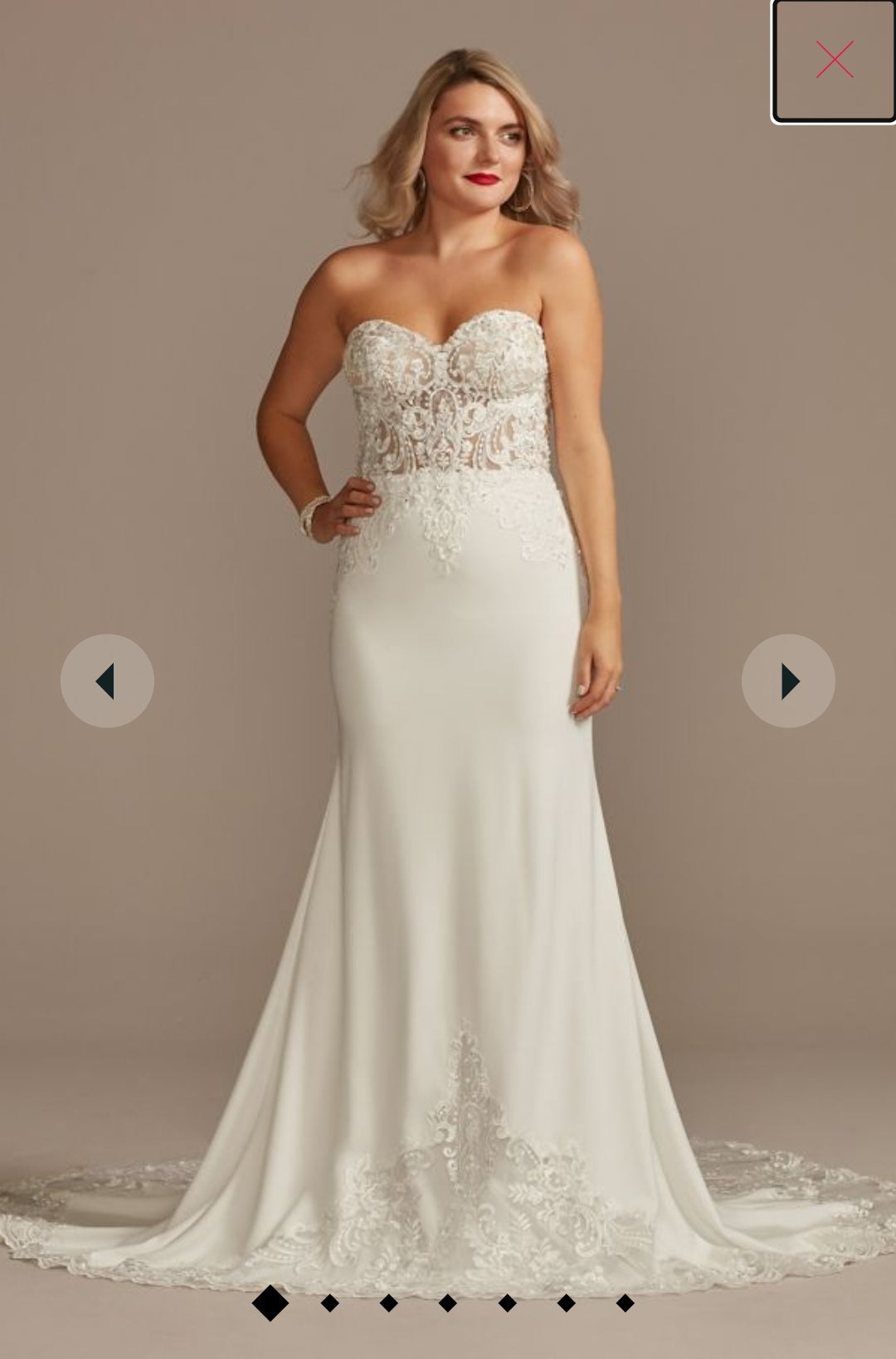 Galina strapless wedding dress best sale