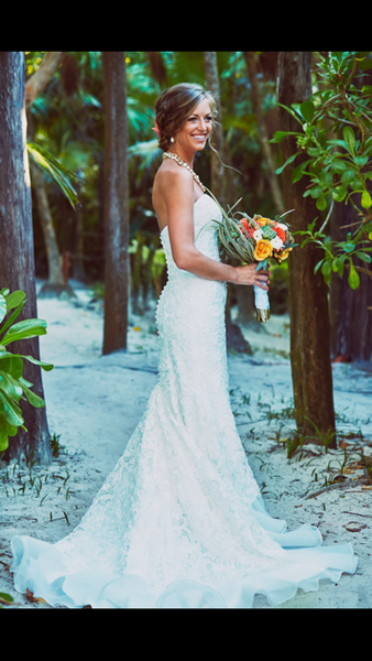 Charmeuse Wedding Dress Train