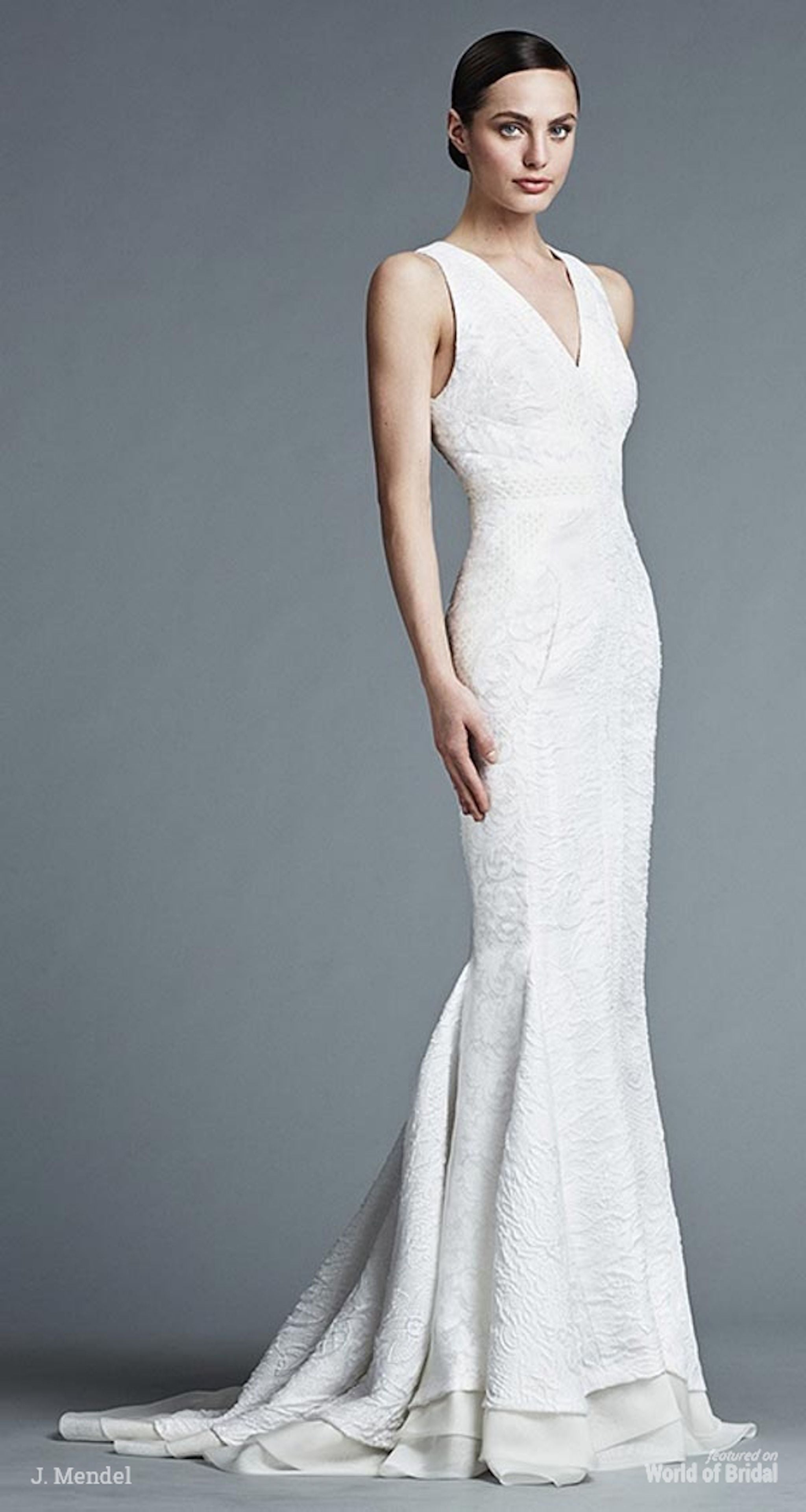 Mendel Ivory Silk Lace and Chiffon Spring 2016 Modern Wed