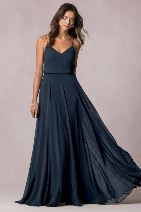 Jenny yoo navy farrah cheap gown