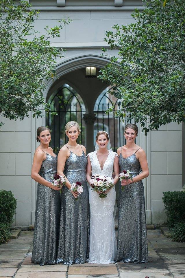 Charcoal sequin shop bridesmaid dress