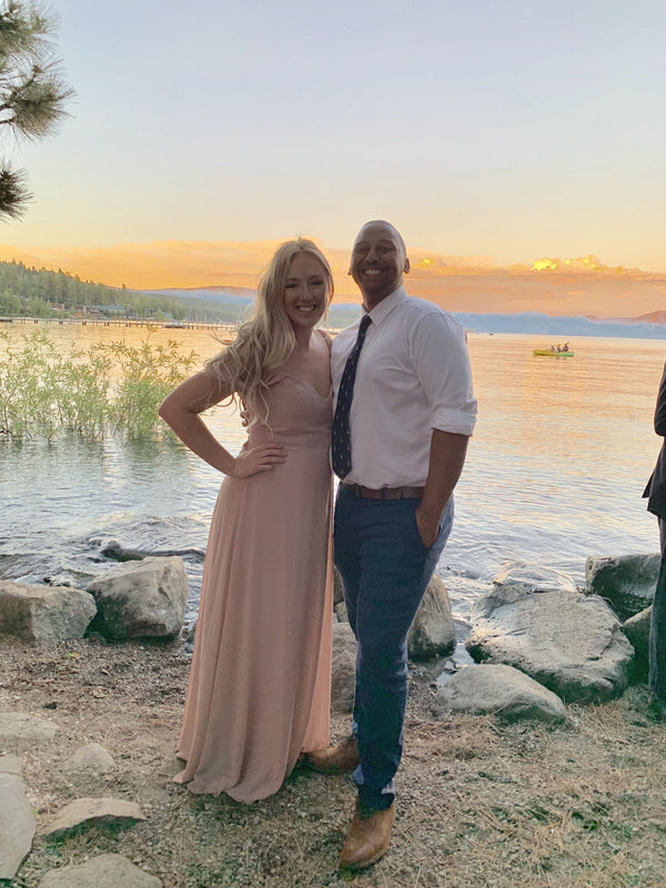 Jenny Yoo Priya Cold Shoulder Chiffon – Nearly Newlywed - Main Image