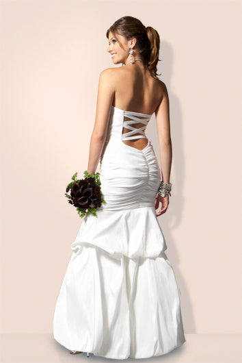 Jessica McClintock Mermaid Square Empire waist Floor-length Ruffles T