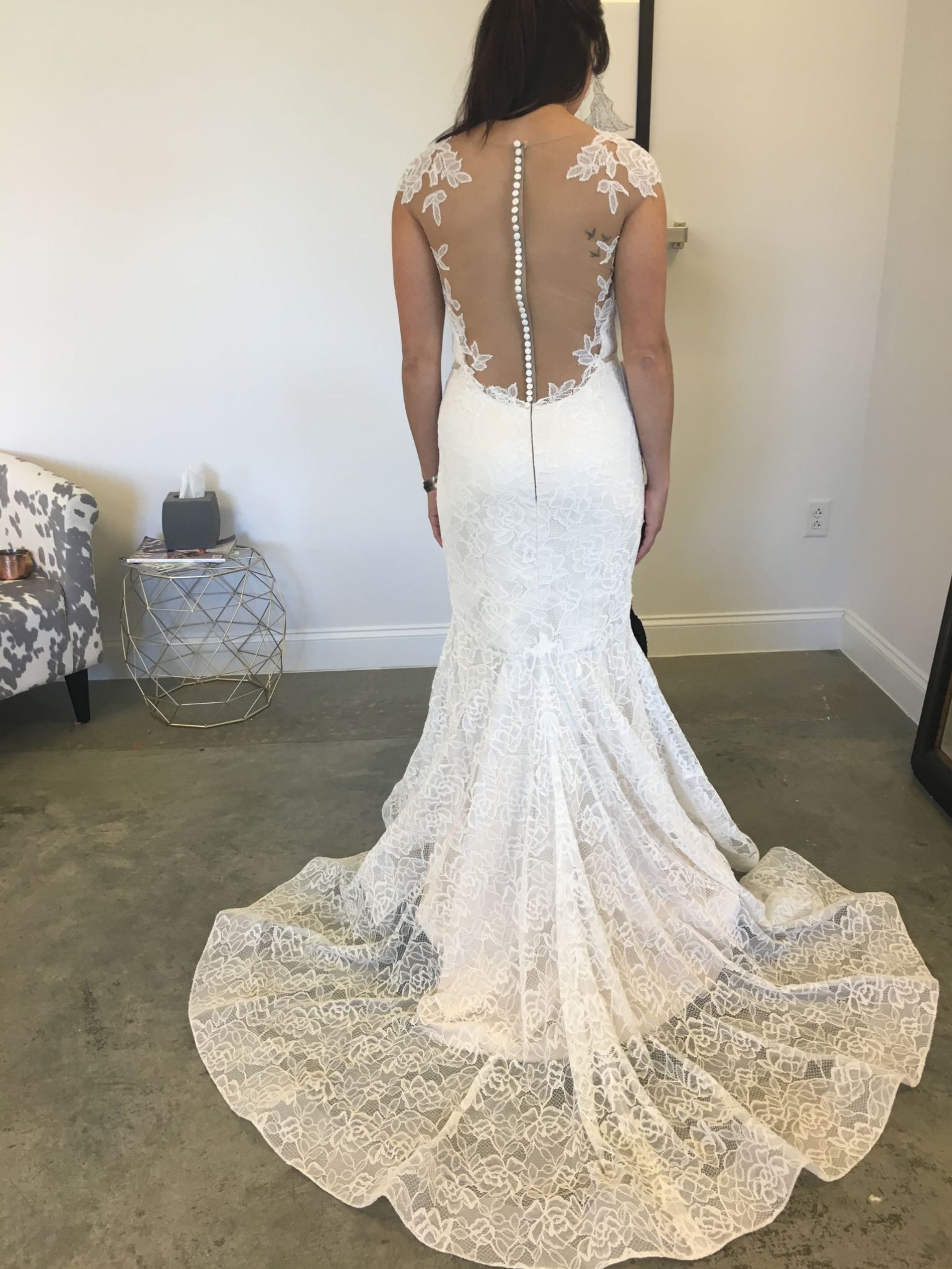 jim hjelm halter wedding dress 1990s Jim Hjelm Halter Wedding Gown: Ivory Tulle Skirt, Size 14