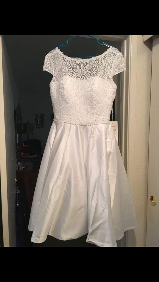 JJ's House 1950's Style Ivory Tea-Length Dress