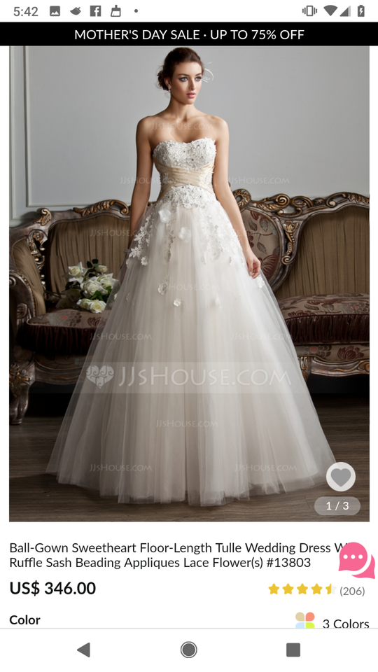 JJ's House Floor length sweetheart ball gown