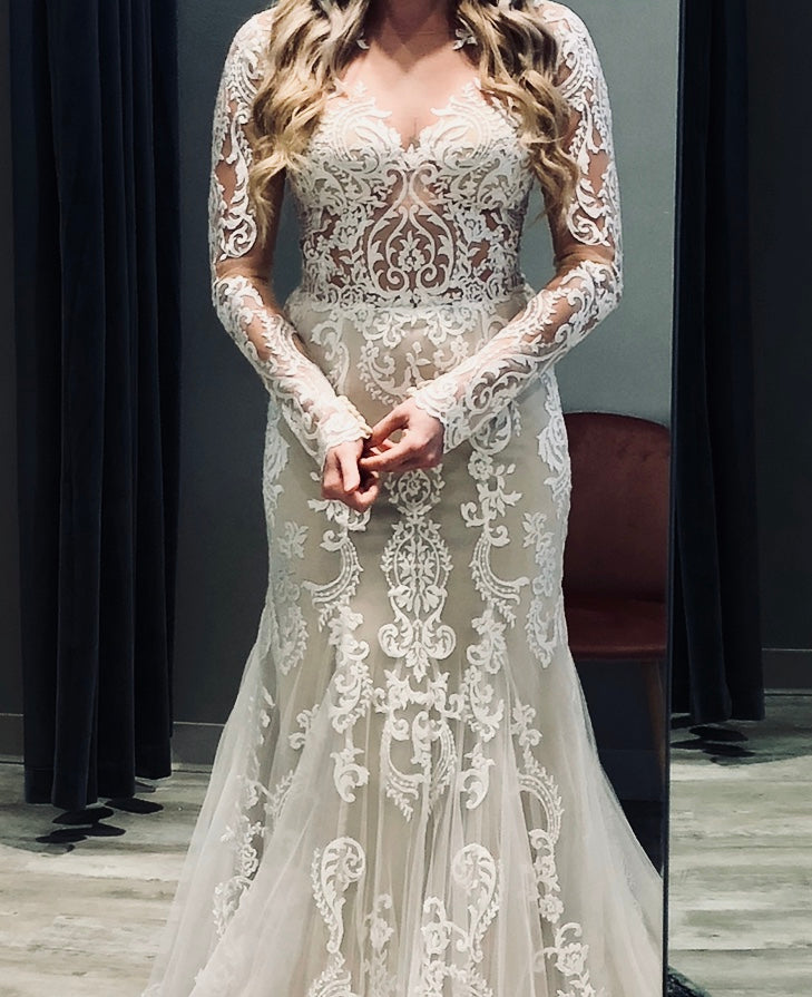 【新品タグ付/maisoncelon】lace flare long dress Justin Alexander 88049 – Nearly Newlywed