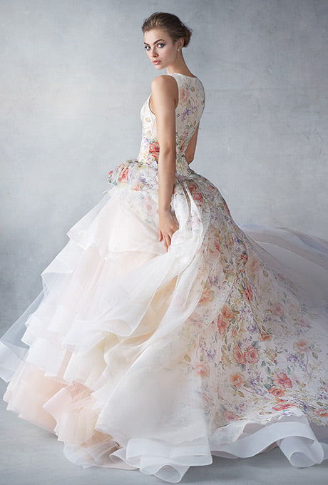 Shop Estelle | Romantic strapless ball gown by Lazaro - Esposa Group