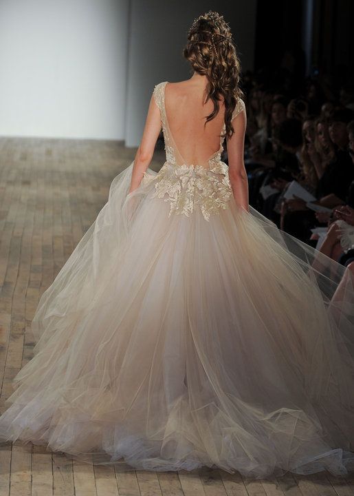 Lazaro colored wedding dress best sale