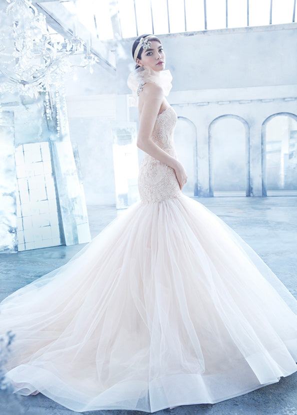lazaro fit and flare wedding dress Never Worn Lazaro LZ3008 Wedding Dress