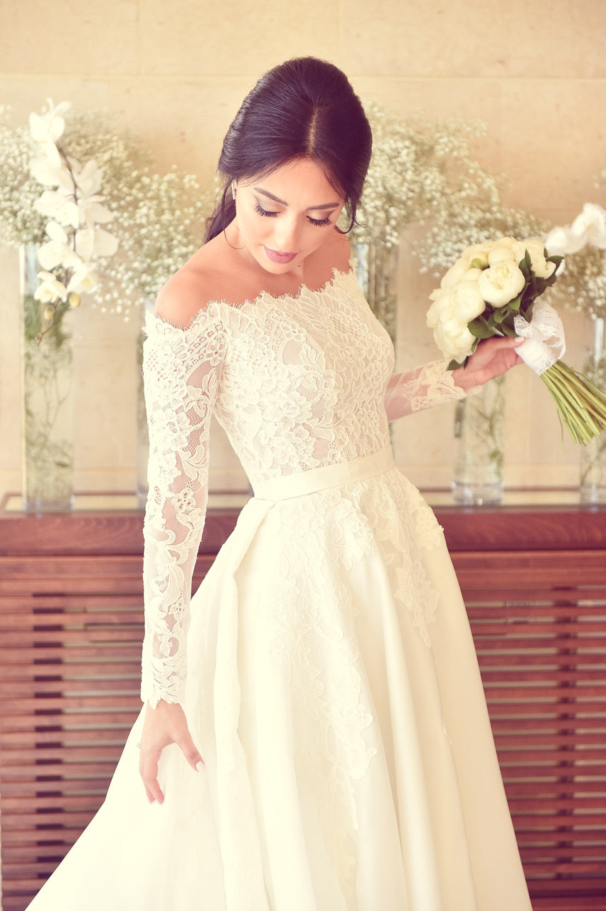 Evening Gowns Lihi Hod Long Sleeve Wedding Dress Lihi Hod Dress 2025