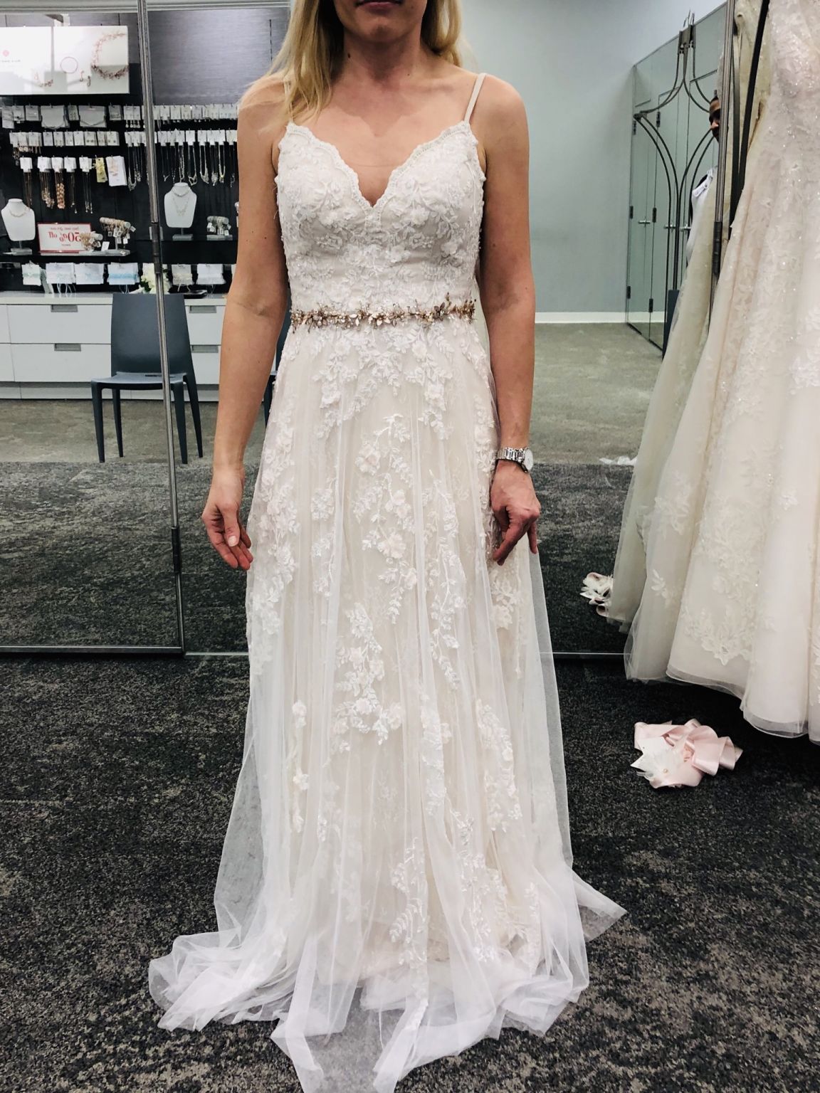 Melissa Sweet Scalloped A-line Double Strapped – Nearly Newlywed