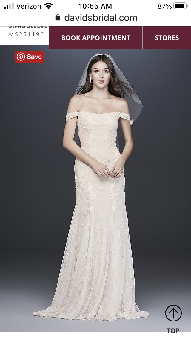 Swag sleeve layered lace trumpet 2024 wedding dress