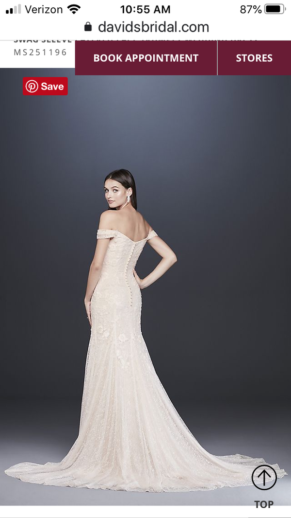 Melissa Sweet Swag sleeve layered lace trumpet – Nearly Newlywed