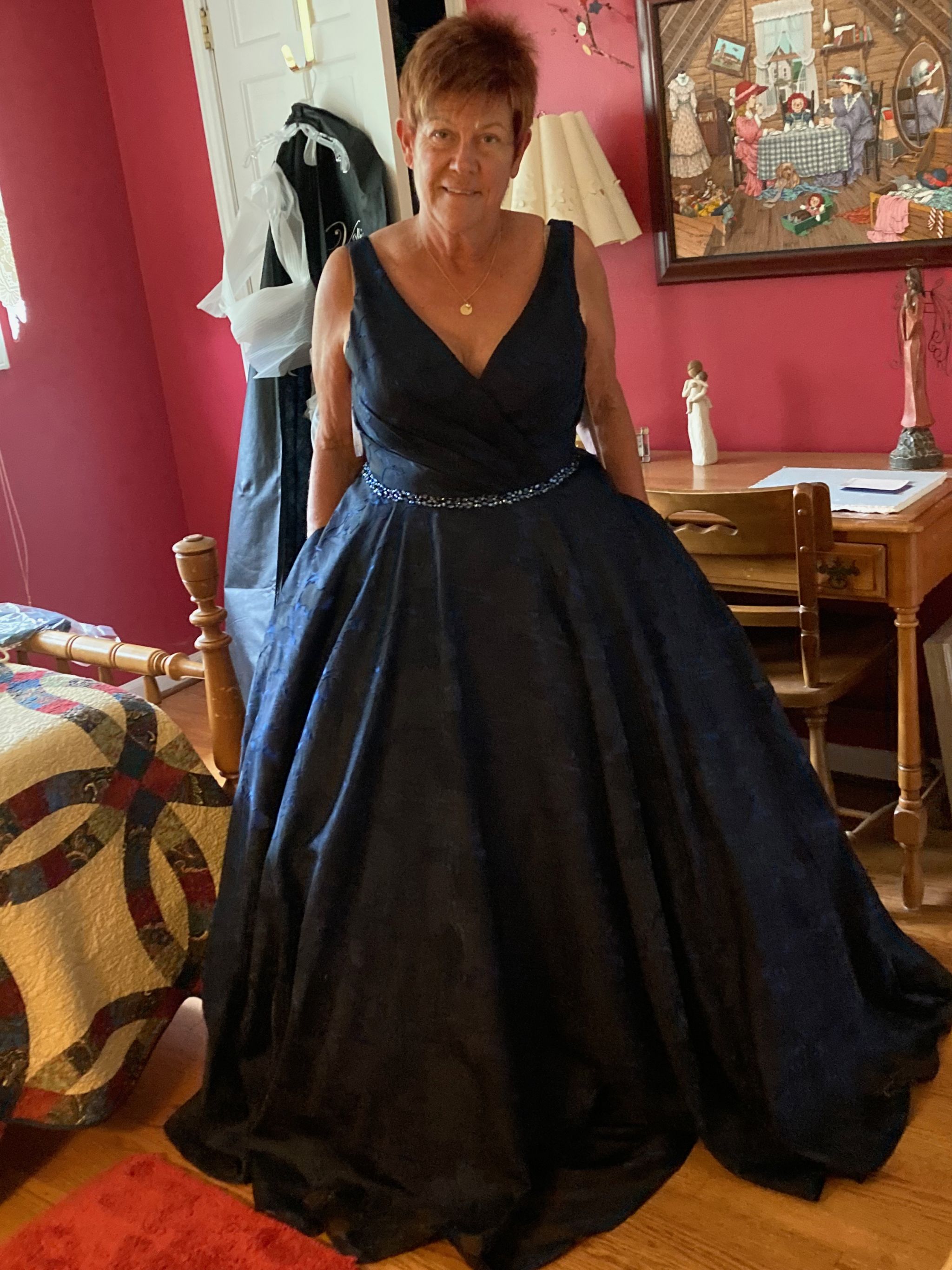 Navy blue cheap underskirt for dresses
