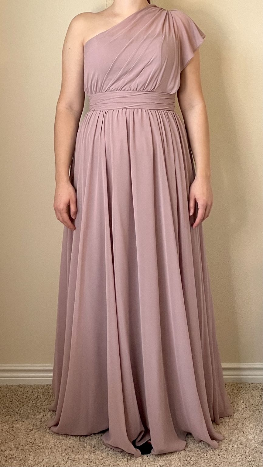 One Shoulder Chiffon Bridesmaid Dress Mori Lee