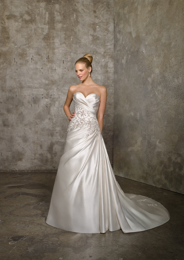 Satin Ruched Mori Lee Wedding Dress