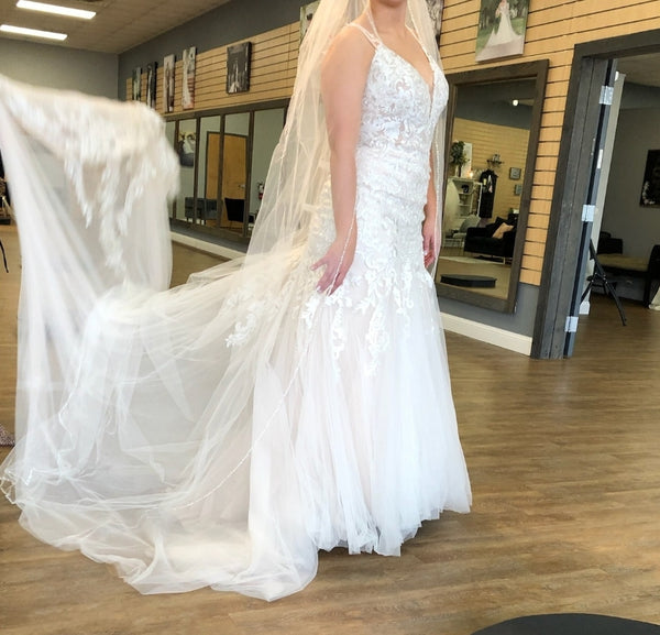 Mori Lee 3312 Bethany Square Back Plus Size Wedding Dress