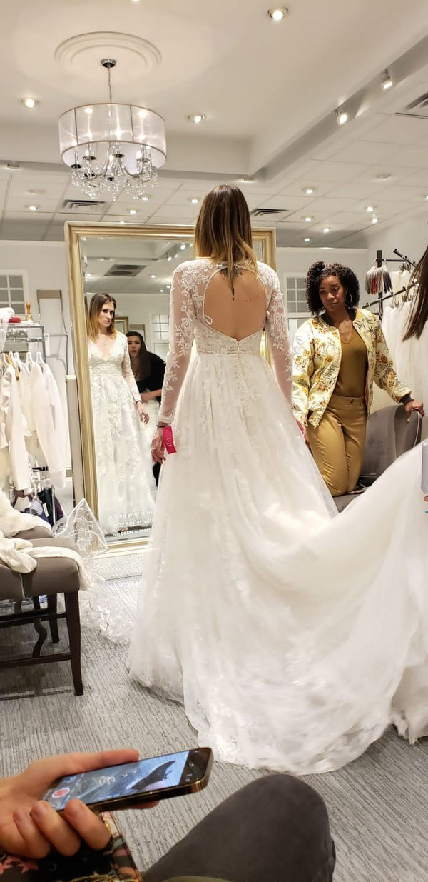 Oleg Cassini David's Bridal Keyhole Dress Oleg Cassini Lace