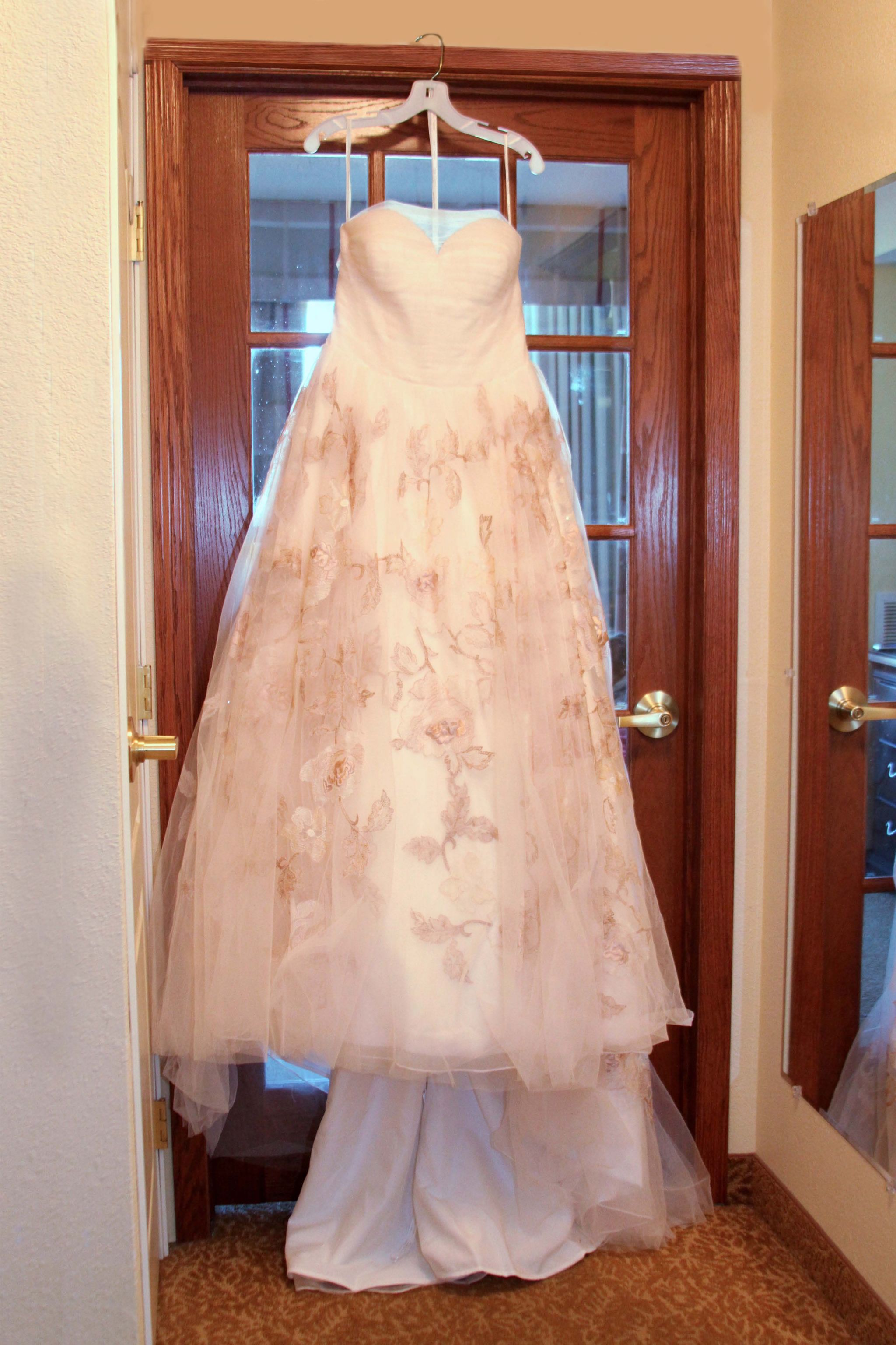 Whisper pink 2025 wedding dress