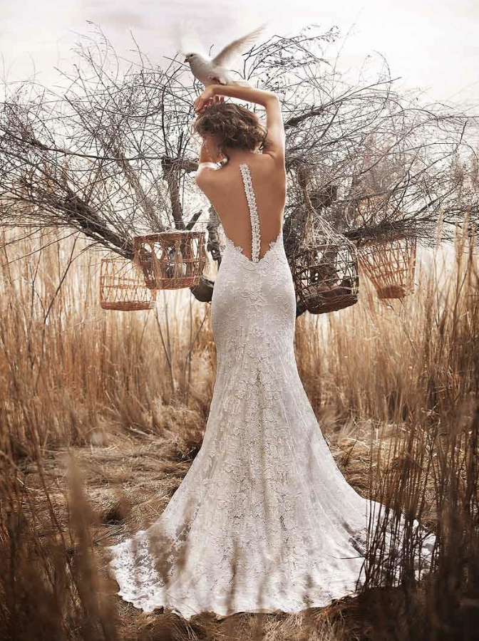 1999 wedding dresses Ivory Embroidered Bust A-Line Bridal Gown Model is wearing the Ivory color. Vera Wang, 1999 Bridal Collection